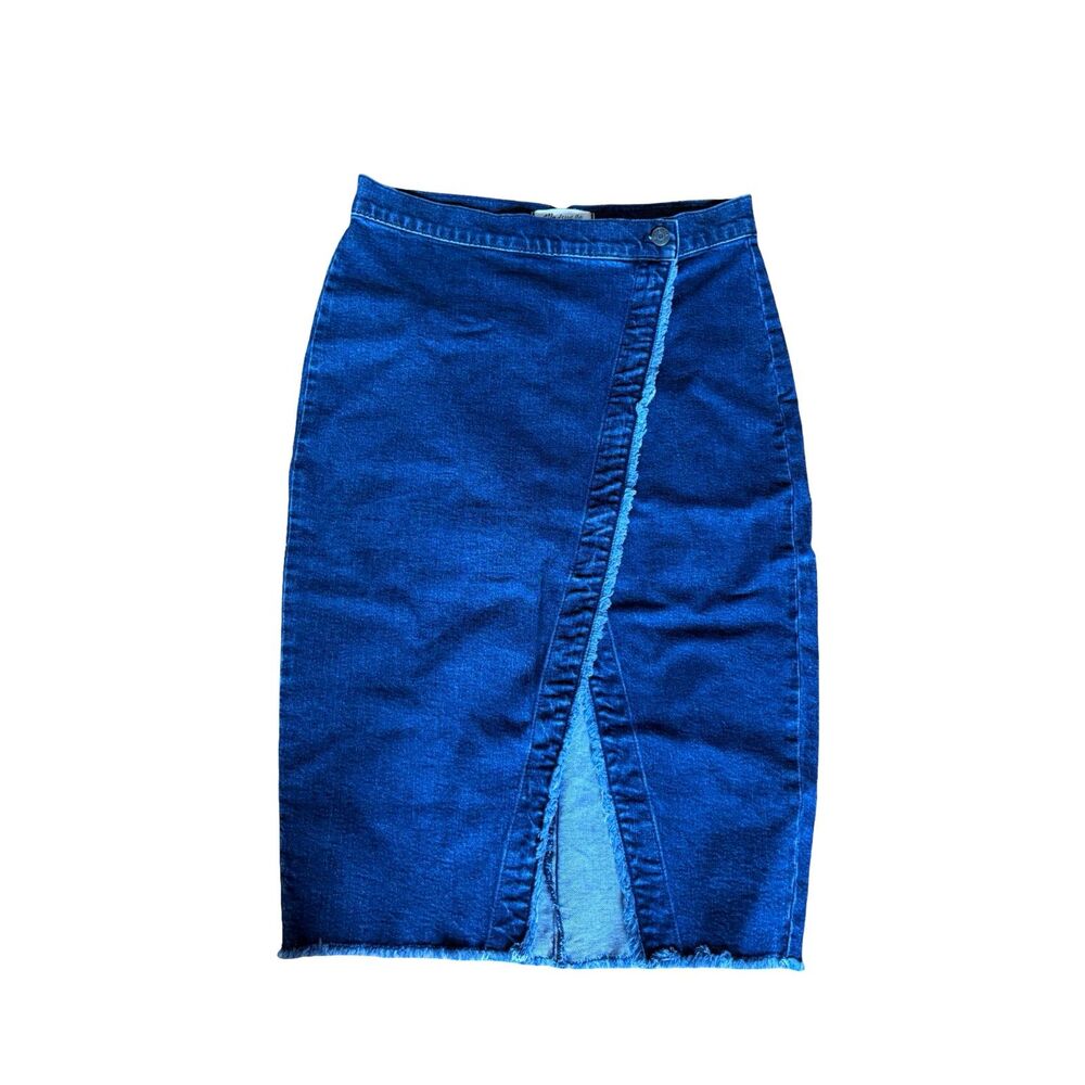 Madewell NWOT Asymmetrical Wrap Jean Skirt